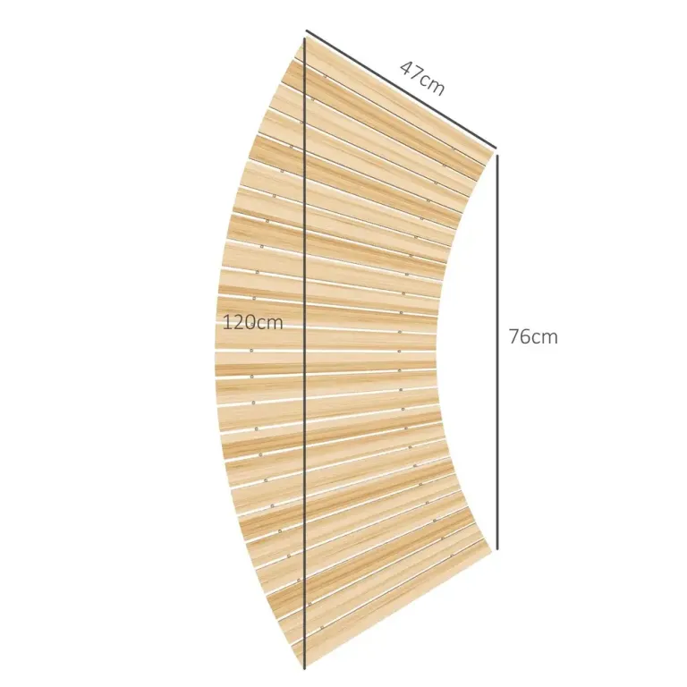 Trädgårdsgång Rullbana Natur av Gran Trästeg 120 cm