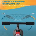 Barncykel Balanscykel med Träningshjul och Pedaler för 2-5 År Sitshöjd Justerbar PP Röd