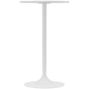 Barbord Ståbord Silver av Härdat Glas och Stål för Kök och Bar Runt Bord Modern Design för Afternoon Tea 60 x 60 x 102 cm