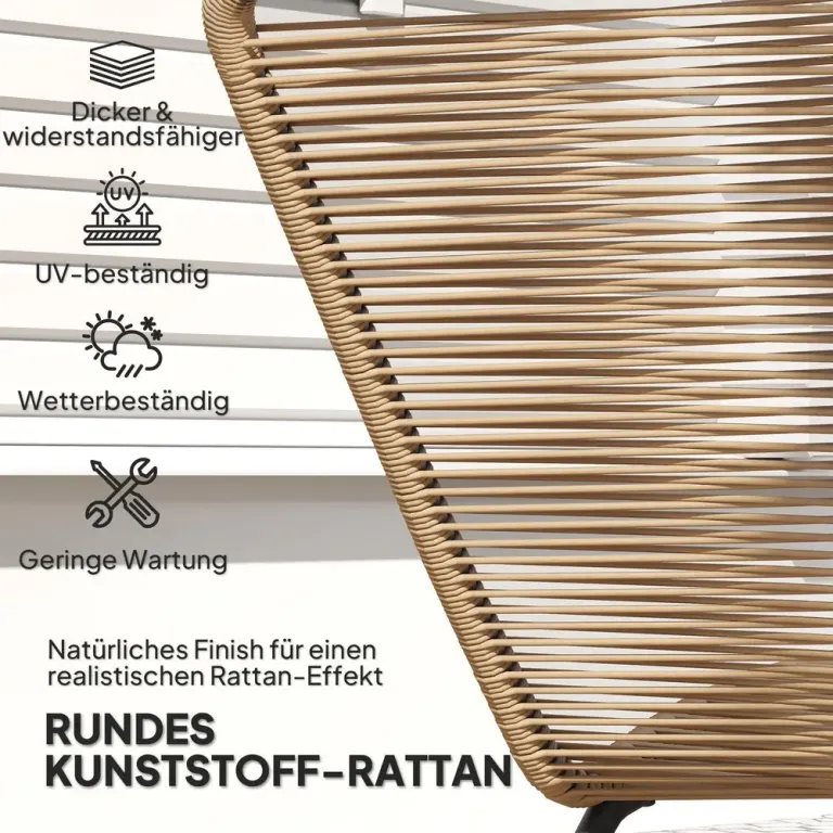 Solstol Solsäng Trädgårdssäng Natur 176 x 58 x 82 cm