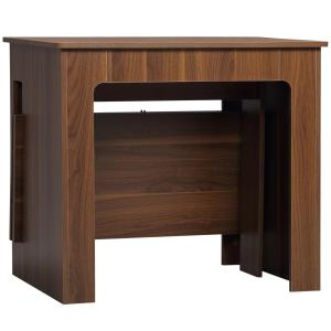 Matbord Köksbord Brun av Trä och Metall för Vardagsrum och Matsal Hopfällbart och Utdragbart Modern Design 180 x 85 x 75 cm