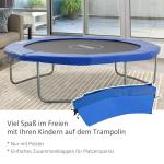 Trampolintillbehör Kantskydd Blå PVC och Skum för Studsmatta Säkerhetsnät och Stege Väderbeständigt 244 Cm