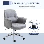 Ergonomisk Kontorsstol XXL, Robust Skrivbordsstol med Hög Rygg och Gungfunktion, Bekväm Arbetsstol för Långa Dagar, Ljusgrå, 120 kg