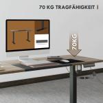 Elektriskt Höj- och Sänkbart Skrivbord, Ergonomiskt Ståbord med Motor, Justerbar Arbetsstation för Hemmakontor, Natur/Svart, 140 x 70 x 72-116 cm