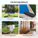 Sandsäckar Parasollvikter Set med 2 Svart av 600D Oxford för Paraplystativ Fyllbara Vikter upp till 25 kg