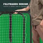 Fotbollsrebounder Hopfällbar Kickback Goal Rebound Wall 5 Nivåer för Baseboll och Basket Metall Svart 78 X 84 X 65-78 Cm