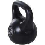 Kettlebell 10 kg, Vikthantel Fylld med Sand för Nybörjare, Svart