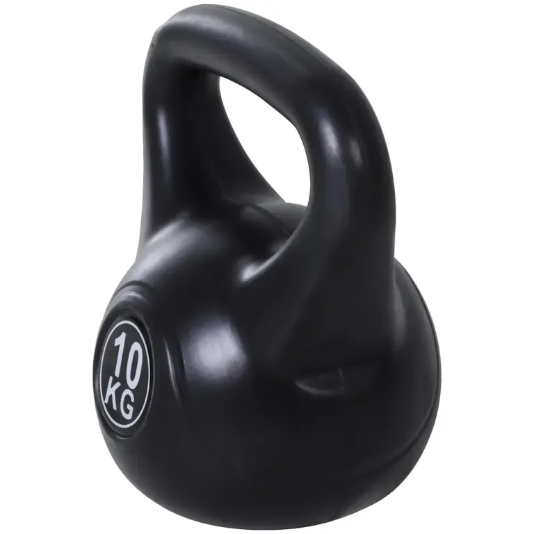 Kettlebell Fylld med Sand 10 kg, Svart