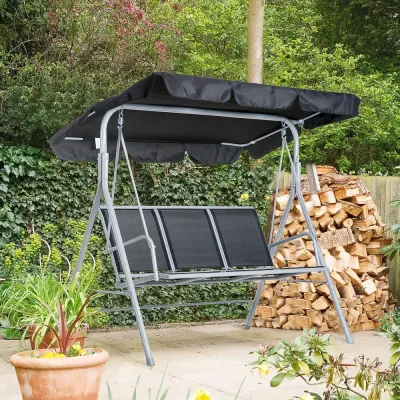 Elegant Hammock med Tak 3-Sitsig 171 x 108 x 154 cm