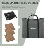 Campingskåp Campingkök med Bänkskiva Mörkgrå av Oxford Tyg och Aluminium för Camping Hopfällbar Kökslåda 60 x 50 x 99 cm