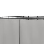 Sidopaneler Sidoväggar Ljusgrå av Polyester för Trädgårdspaviljong 4 Delar med Krokar Ersättningsvägg för Partytält 302 x 205 cm
