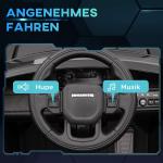 Barnelbil Elbil Svart av Plast för Barn 3-6 År 12V Fordon med 2,4G Fjärrkontroll och Musik 3-5 km/h