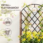 Set Med 2 Högbäddsväxtlådor Med Rullar, Spaljé, Spaljékruka, Blomlåda, Trä, Trädgårdsspaljé 152X25X97Cm För Trädgård, Balkong, Terrass, Blomkruka För Klätterväxter, Korgväxter