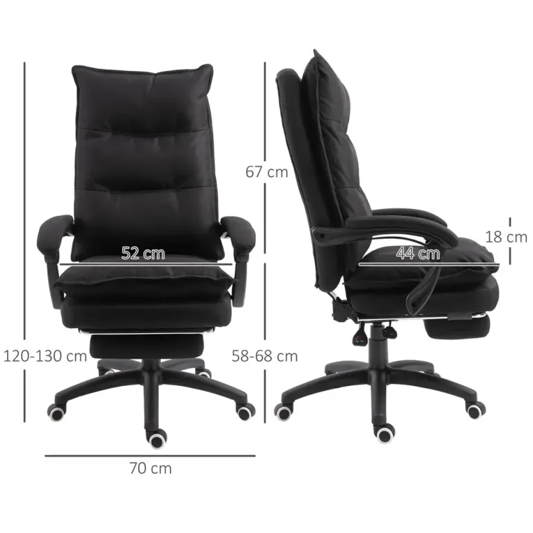 Kontorsstol med Massagefunktion Ergonomisk Skrivbordsstol