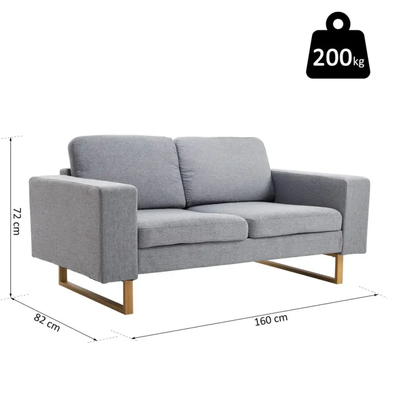 Hörnsoffa i Tyg Soffa med Träben Loungesoffa 2-Sits