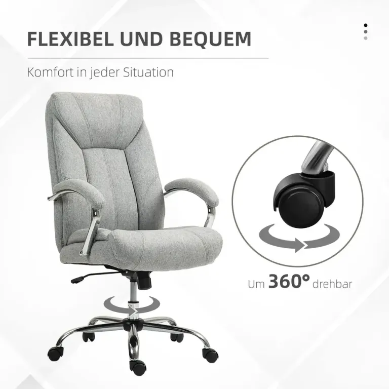 Kontorsstol Ljusgrå 65 x 78 x 110-118 cm