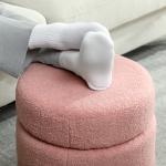 Rund Pall i Teddyfleece upp till 120 kg, Rosa, Ø40x45 cm