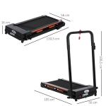 Hopfällbart Löpband för Hemmaträning, Kompakt Gåband med LCD-Display, Justerbar Hastighet 1-6 km/h för Promenader, Svart, 105 x 56 x 108,5 cm