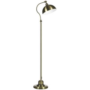 Vintage Golvlampa med Justerbar Vinkel, Mässingsfinish, Brons, 42 x 25,5 x 152 cm