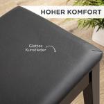 Pianobänk Pianopall Svart av Trä och Konstläder för Musiker och Skola Höjdjusterbar med Förvaringsutrymme Bekväm Sittdyna 75 x 35 x 49 cm