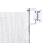 Utdragbar Säkerhetsgrind i PVC, Flexibel Skyddsbarriär för Dörrar och Trappor, Rullgardinsfunktion sparar plats, Vit, 115 x 82,5 cm