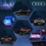 Elektrisk Bil Audi RS e-tron GT för Barn, Licensierad Leksaksbil med Fjärrkontroll, Rolig Körupplevelse med Musik, Svart, 3-5 år