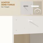 Badrumsskåp Smal Vit MDF för Tvättmaskin och Förvaring med Hyllor Platsbesparande Nischskåp 64x60x97,5 cm