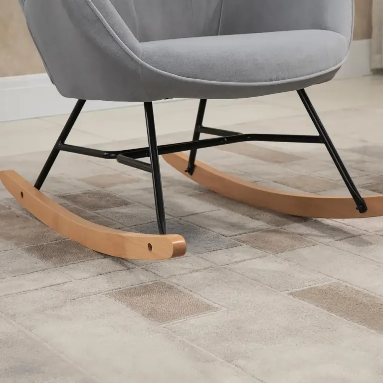 Gungstol Amningsstol Ergonomisk Fåtölj Ljusgrå