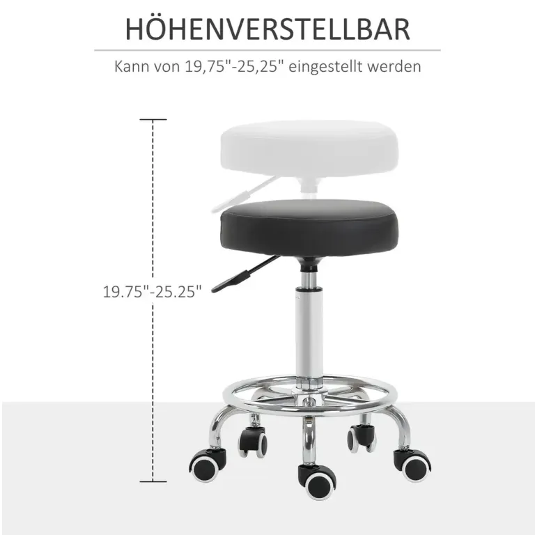 Salongspall Höj- och Sänkbar Konstläder Upp 50–64 cm