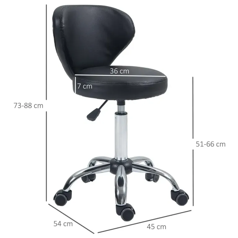 Rullande Pall Massagepall Roterande Arbetspall 49-64 cm