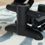 Mini-Stepper Träningsmaskin med LCD Skärm Svart av Stål och Plast för Hemmakontor Fitness Stepper för Benträning 100 kg