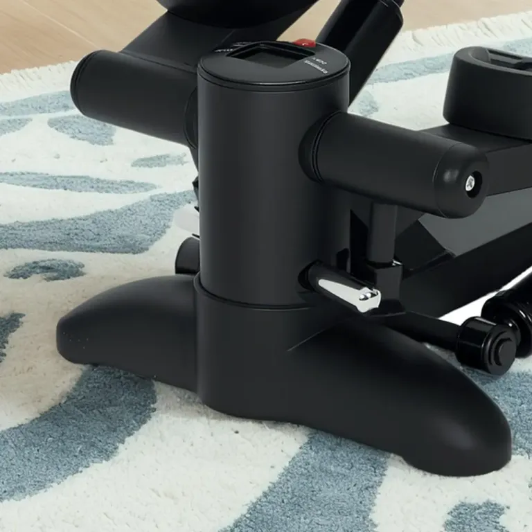 Mini-Stepper Träningsmaskin med LCD Skärm Svart av Stål