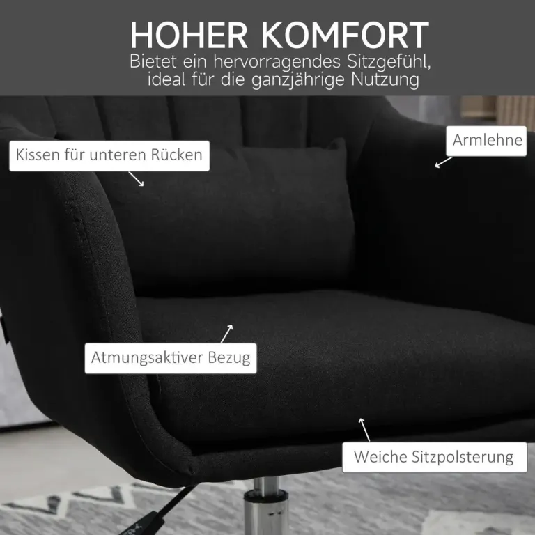 Ergonomisk Kontorsstol Chefsstol Höj- & Sänkbar
