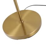 Golvlampa 2-Delad med Glasskärm Stål och Glas Modern Design för Vardagsrummet Guld och Vit 165 Cm