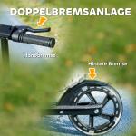 Sparkcykel för Barn med Dubbla Bromsar och Hopfällbar Design för Lek och Motion Hållbar och Säker Svart Metall 3-8 år