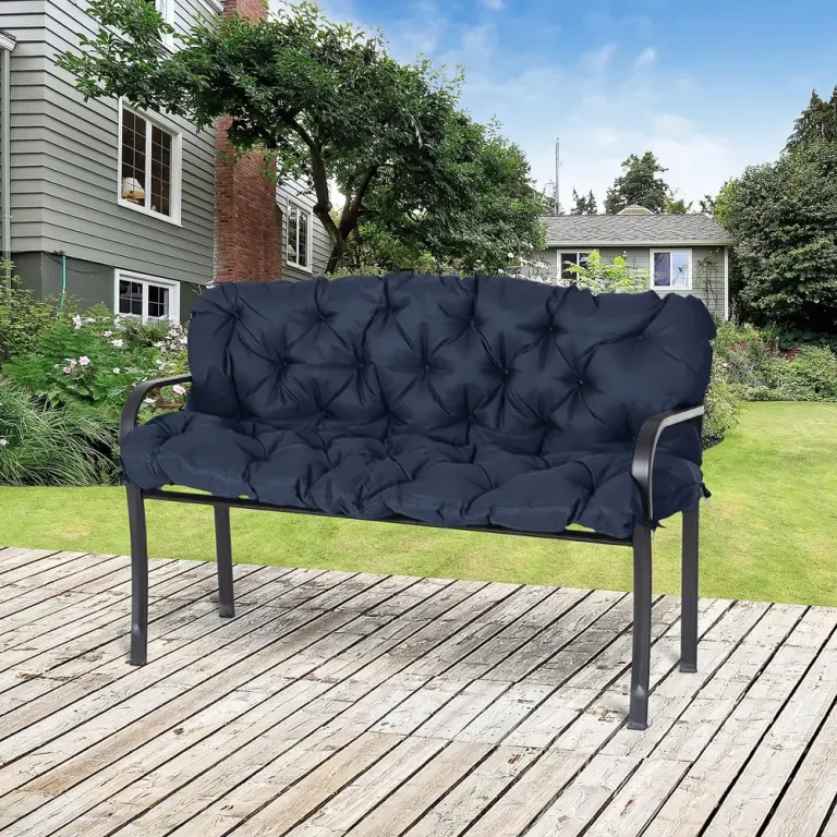 Bänkdyna Sittdyna med Knytband Mörkblå 150 x 98 x 8 cm
