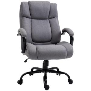 Ergonomisk Kontorsstol XXL, Robust Skrivbordsstol med Extra Tjock Vaddering, Förstärkt Konstruktion för Tung Belastning, Svart, 220 kg