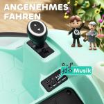 Stötfångarbil med 360° Rotation, 2 km/h, Säkerhetsbälte, LED-ljus och Musik, Grön