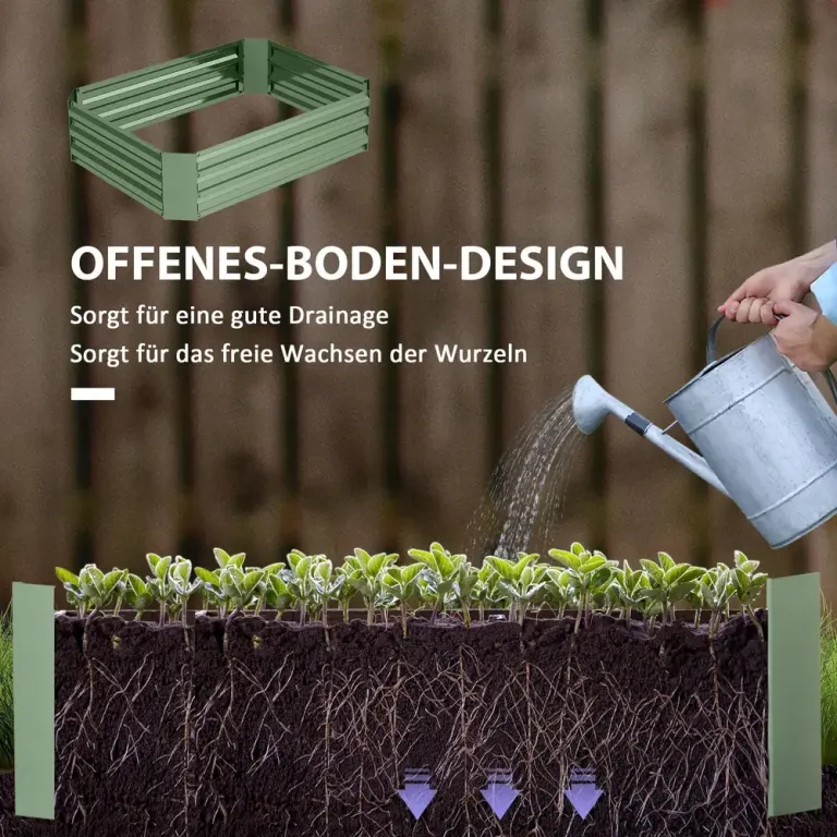Odlingsbänk Högbädd Stapelbar Silver 120 x 90 x 30 cm
