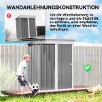 Redskapsbod för Utomhusbruk med Justerbara Hyllplan och Låsbar Dörr Hållbar och Stabil Grå Stål 150 x 120 x 180 cm
