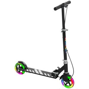 Sparkcykel för Barn med Dubbla Bromsar och Hopfällbar Design för Lek och Motion Hållbar och Säker Svart Metall 3-8 år
