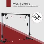 Crossover Fitness Rack med Kabeldragsystem, för 1–2 Personer, Stål, Plast, Svart