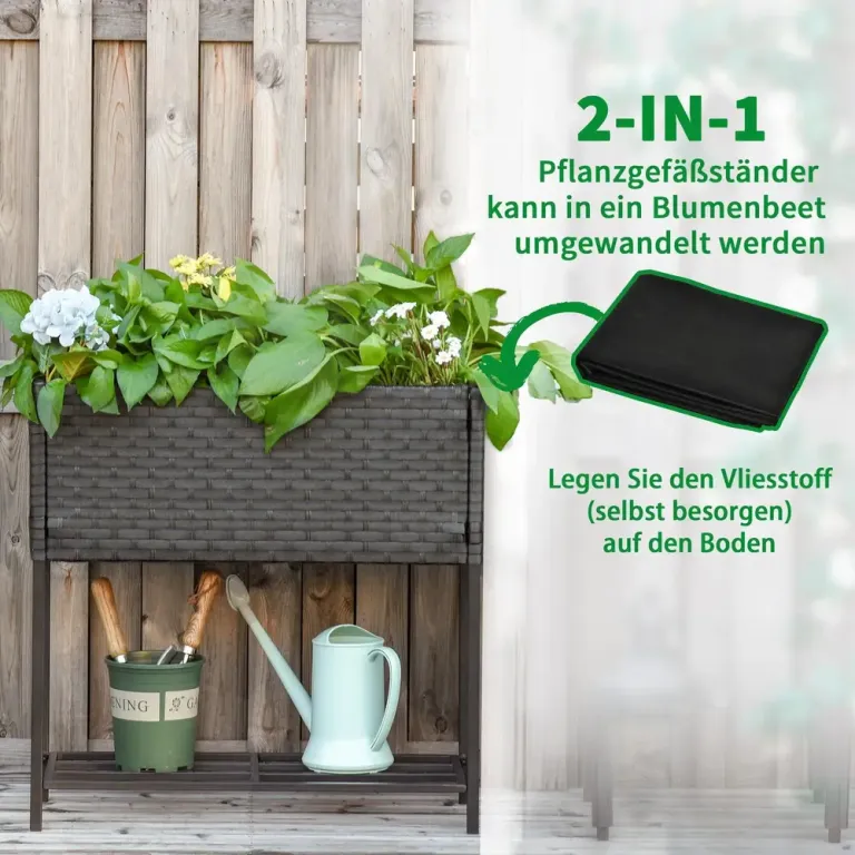 Upphöjd Odlingskrage Planteringslåda med Spaljé Trä