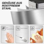 Soptunna med Sensor Silver Rostfritt Stål för Kök och Kontor Automatisk Papperskorg med Rörelsesensor Hygienisk Avfallshantering Touch Free 55 l
