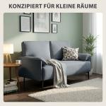 Soffa 2-sits med Sammetsklädsel Svart Tyg och Trä för Vardagsrum och Lounge Kompakt Soffa med Tjock Stoppning Bekväm och Modern Inredning Mjuk Sits