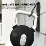 Cykelväggfäste Cykelställ vertikalt Svart av Metall för Garage Set med 4 Vikbara Fästen för MTB och Racercykel 30 kg