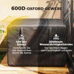 Förvaringsväska Bärväska Svart av 600D Oxford Tyg för Camping och Resor Vattentät med UV-Skydd 384 l 80 x 80 x 60 cm