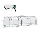Växthus Stabil Grön Stål Plast för Odling och Plantor med Dörr för Trädgård och Balkong Smidig Modell för Växter 350 x 100 x 80 cm