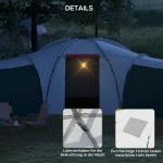 Campingtält Familjetält för 6-9 Personer Grön av Oxford Tyg för Trädgård Vattentätt Tunneltält med 3 Sovrum 2000 mm