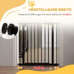 Hundgrind/Husdjursgrind, Metall och Plast, Svart, 74–80 cm
